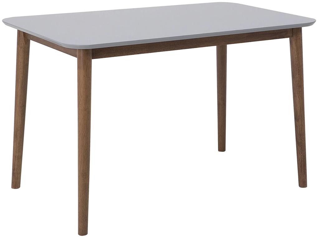 Jedálenská súprava stola a 4 stoličiek sivá/tmavé drevo MODESTO Beliani