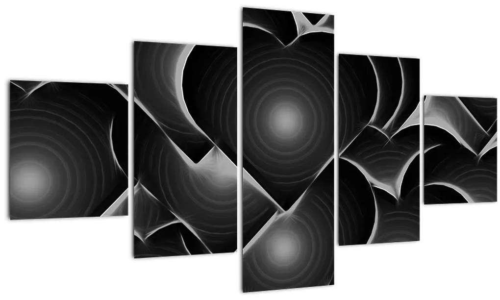 Obraz čierno-bielych sŕdc (125x70 cm), 40 ďalších rozmerov