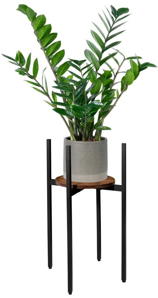 Stojan na kvety TORRE RUSTIC 60 cm hnedý/čierny