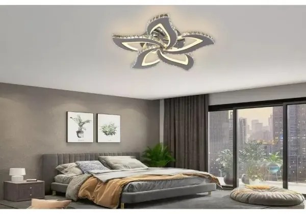 LED Stmievateľný prisadený luster LED/100W/230V 3000-6500K + diaľkové ovládanie