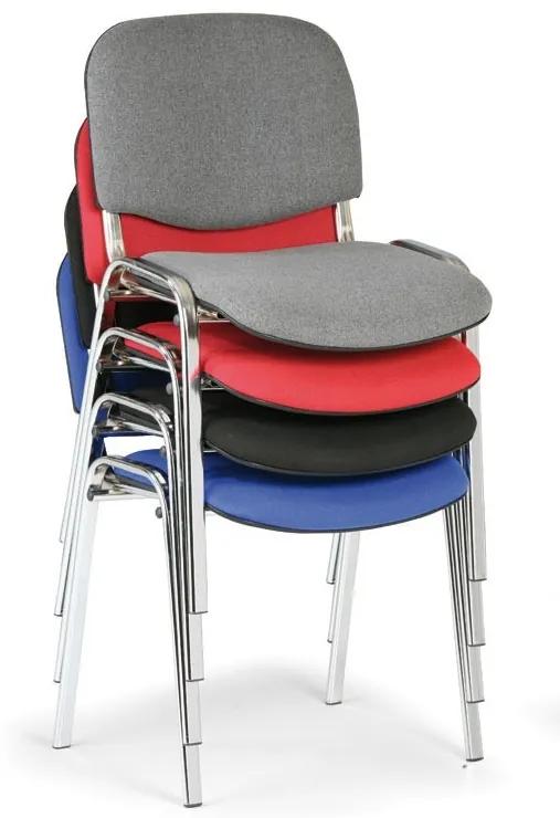 Antares Konferenčná stolička VIVA, chrómované nohy, červená