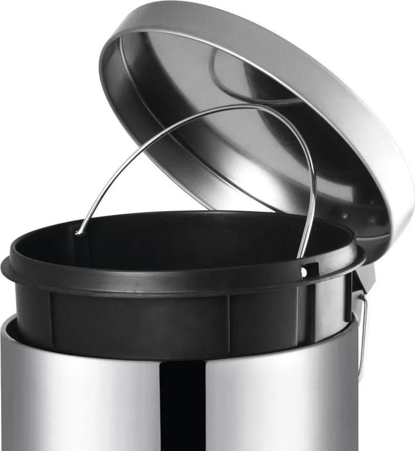 Aqualine SIMPLE LINE odpadkový kôš okrúhly 5l, nerez lesk 27105