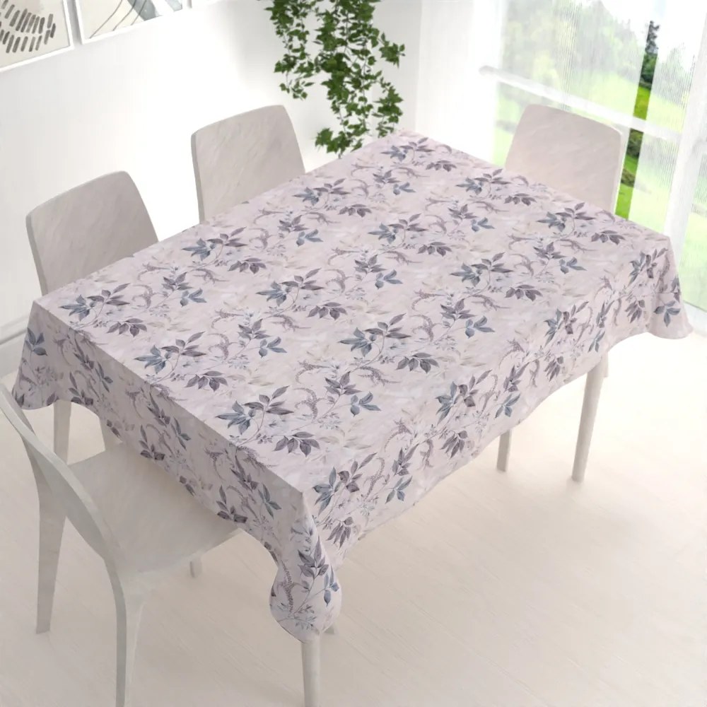 Biante Dekoračný obdĺžnikový obrus PML-053 Popínavé lístky na béžovom 50x100 cm