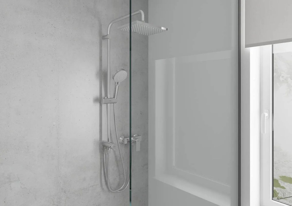 Hansgrohe Vernis Shape, nástenná sprchová batéria, čierna matná, HAN-71650670