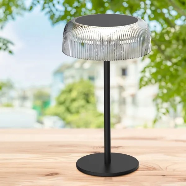 LED Stmievateľná stolná lampa TRYPOLIS LED/2W/5V USB 1800 mAh IP44 čierna