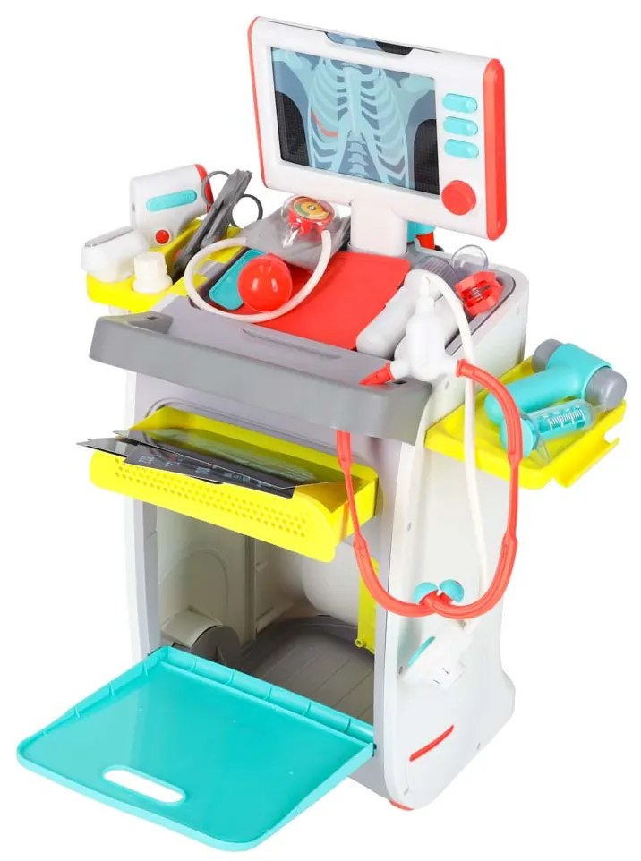 KIK Interaktívna lekárska stanica pre deti 3+ – edukačná súprava 34 dielov so zvukom a svetlom
