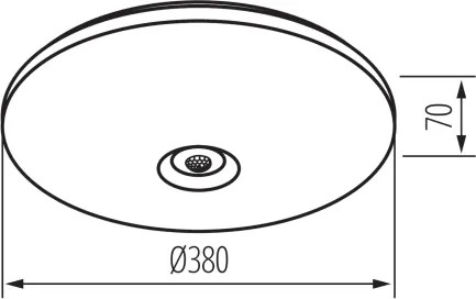 Kanlux 18124- LED stropné svietidlo s pohybovým senzorom FOGLER LED/24W/230V priemer 38 cm
