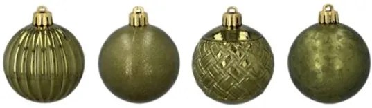 Vianočné gule 6cm 8ks Olive