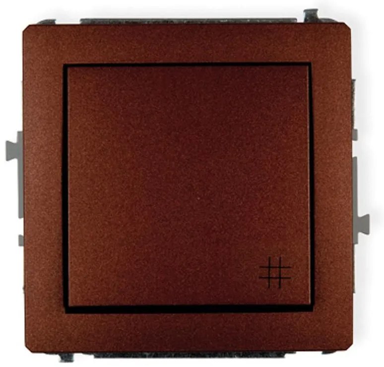 Vypínač krížový hnedý D DWP-6