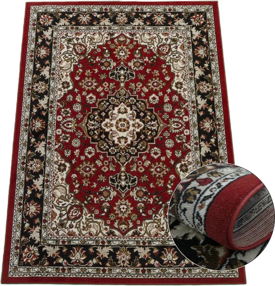 BE Koberec Lotus 9306 RED – červený obdĺžnikový Rozmer: 40x60 cm