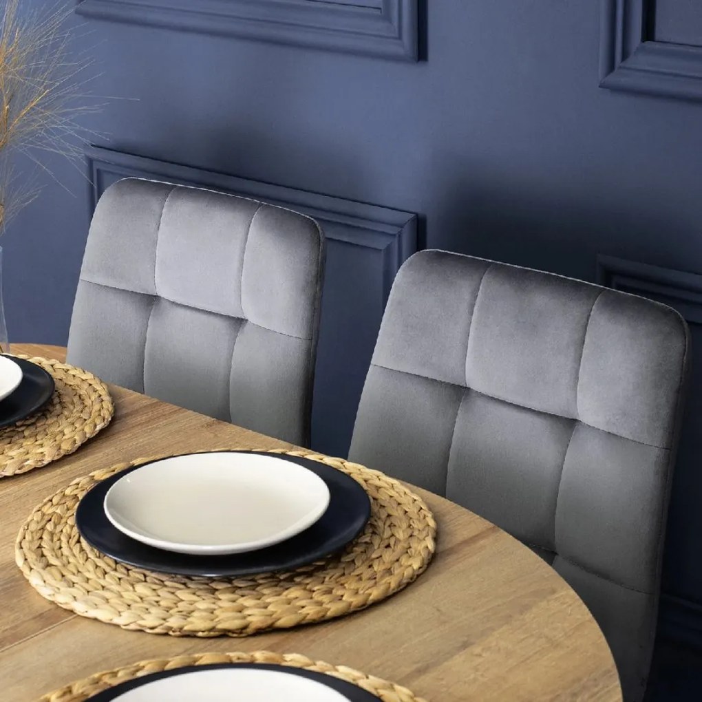 PROXIMA.store - Čalúnená jedálenská stolička FREDY FARBA: čierna, FARBA NÔH: chróm