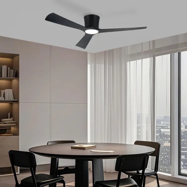 ZEVENTI - LED stropný ventilátor AUREX LED/24W/230V Wi-Fi Tuya čierna + diaľkový ovládač