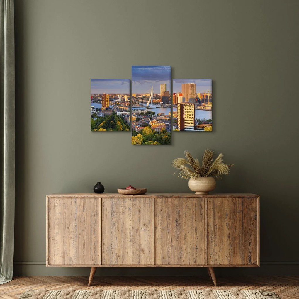 Obraz - Panorama Rotterdamu, Holandsko (90x60 cm)