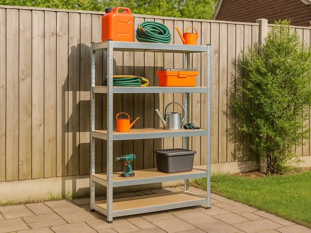 Akcia 10x Regál 180x60x40 cm pozinkovaný 5-policový, nosnosť 875 kg