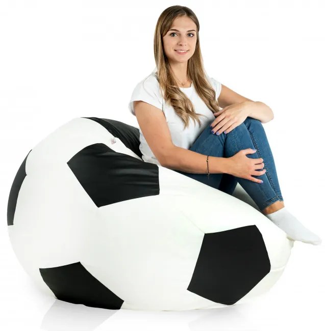 Sedací vak Futbal čierny ekokoža