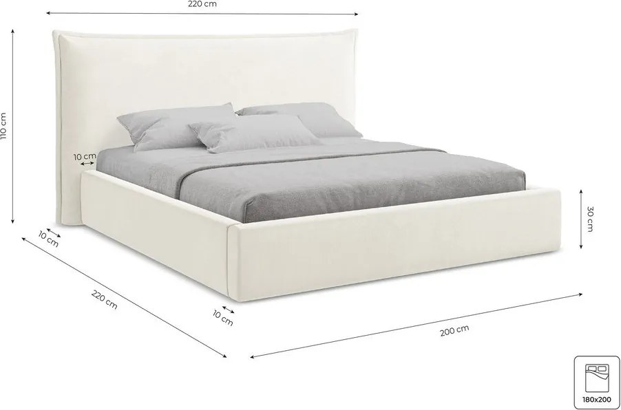 Zelená čalúnená dvojlôžková posteľ s úložným priestorom s roštom 180x200 cm Esala – Makamii