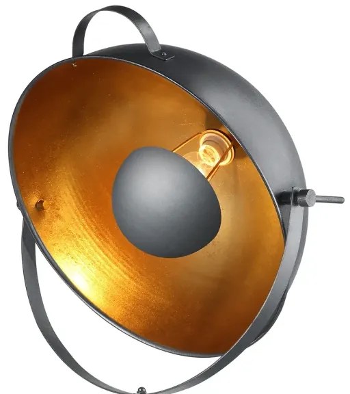 Retro stojaca lampa Toma čierne