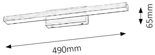 Rabalux LED kúpeľňové svietidlo nad zrkadlo John 1x12W | 1080lm | 4000K | IP44 - bronz