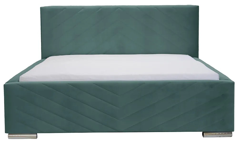 Čalúnená posteľ s úložným priestorom a matracom KOOL 180 x 200 cm Čierna