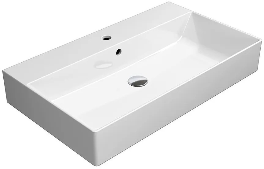 GSI GSI, KUBE X keramické umývadlo 80x47 cm, biela ExtraGlaze, 9422111