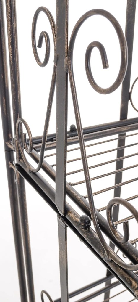 Kovová polica regál Caria - Bronzová