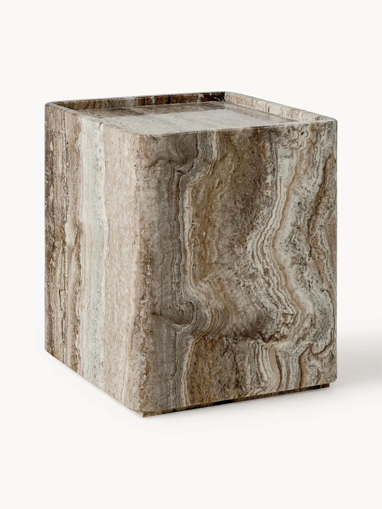 Travertínový pomocný stolík Pietra