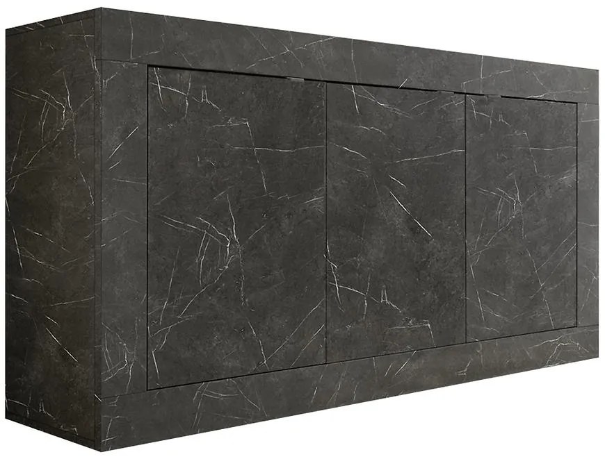 Komoda Basic mramor sivá/antracit