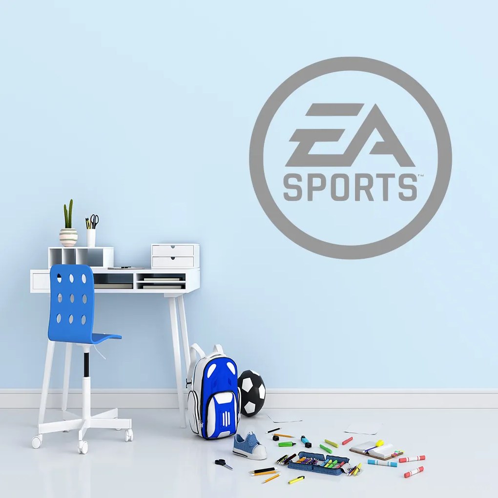 Veselá Stena Samolepka EA Sports Farba: čierna, Veľkosť: 80 x 80 cm
