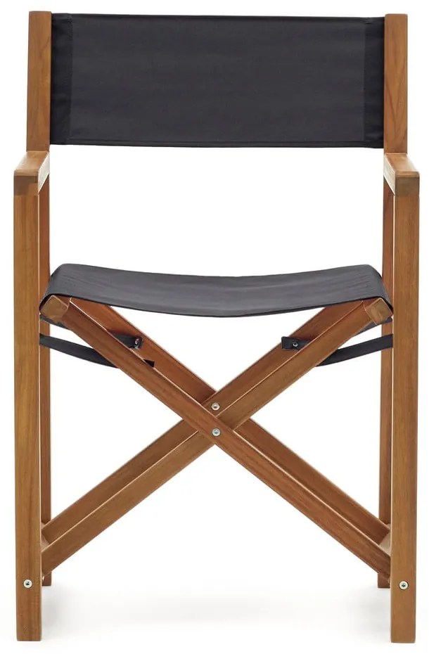 Čierna/drevená záhradná stolička Thianna - Kave Home