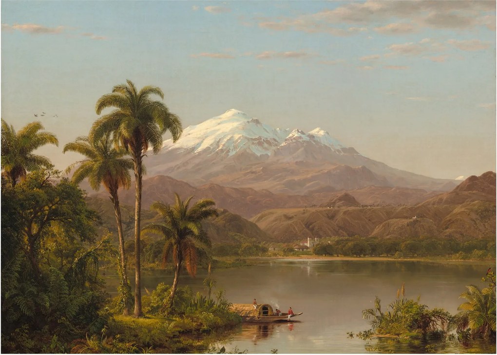 Sklenený obraz - Frederic Edwin Church, Tamaca Palms, reprodukcia (70x50 cm)