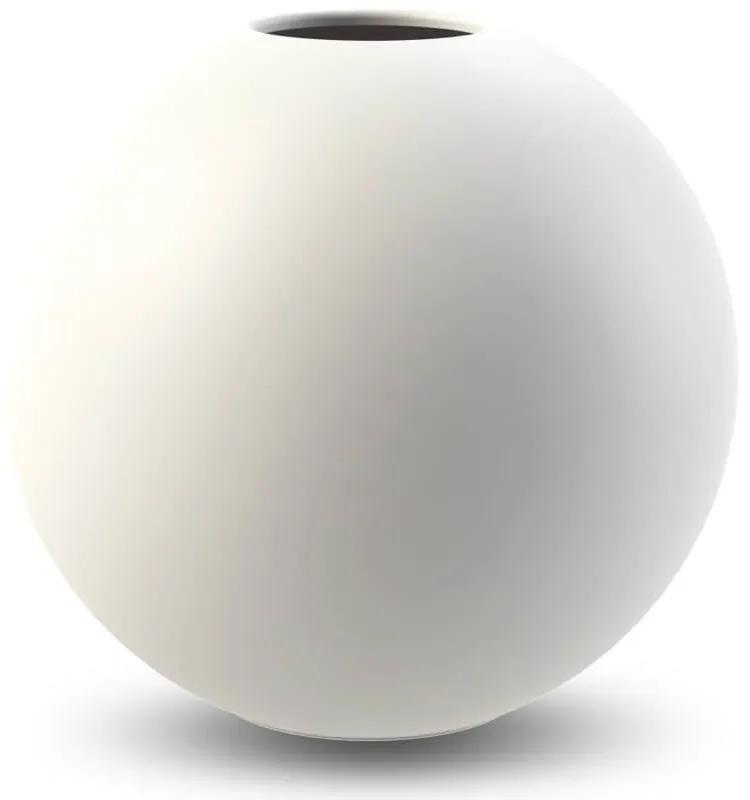 COOEE Design Okrúhla váza Ball White 10 cm