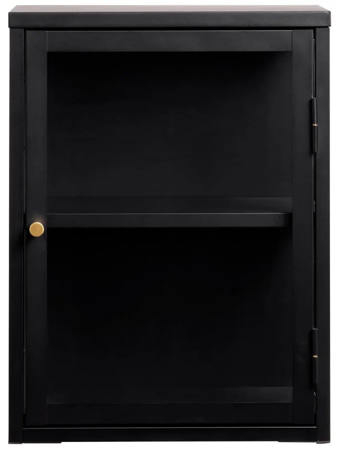 Čierna kovová závesná vitrína 45x60 cm Carmel – Unique Furniture