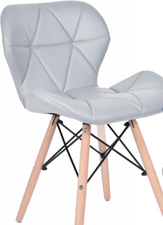 Jedálenská stolička EKO svetlo sivá - škandinávsky štýl