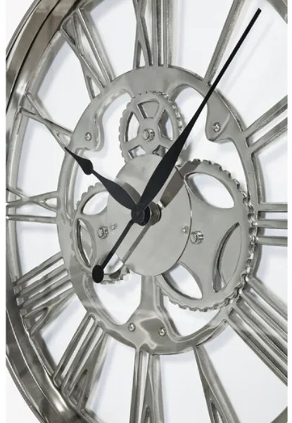 Gear nástenné hodiny strieborné Ø60 cm
