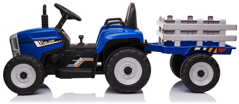 Elektrické autíčko Traktor s prívesom NV-X611 modré