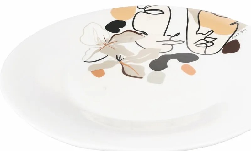 Keramický servírovací tanier VDE Tivoli 1996 Face to Grey, ø 35 cm