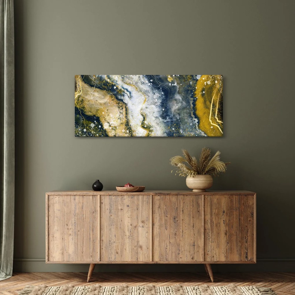 Obraz - Zlatá abstrakcia (120x50 cm)