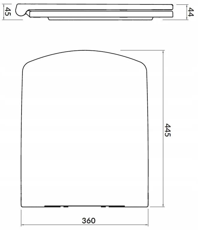Cersanit Easy, antibakteriálne toaletné wc sedátko z duroplastu, biela, K98-0089
