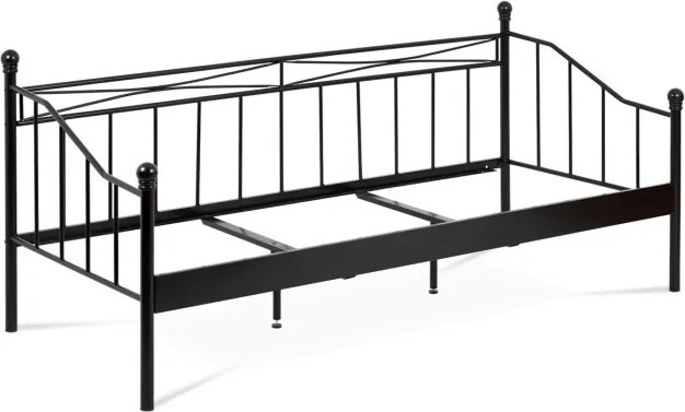 Kovová posteľ 90 cm čierna BED-1905 BK