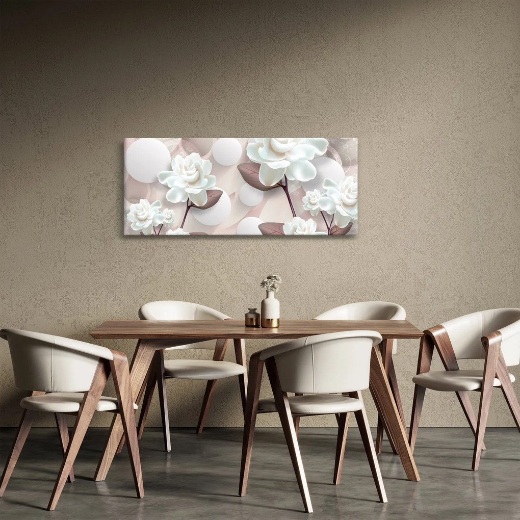 Obraz - Kvety ruží (120x50 cm)