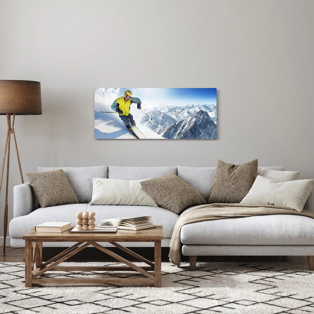 Obraz - Lyžiar (120x50 cm)