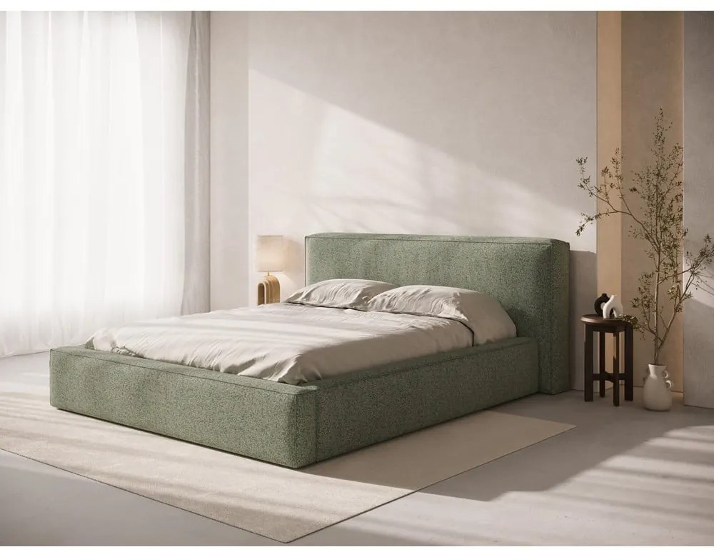 Zelené čalúnené čelo postele 249x100 cm Olivia – Micadoni