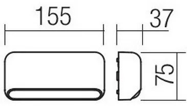 Redo 90070 - LED Vonkajšie nástenné svietidlo SAPO 1xLED/3W/230V IP65