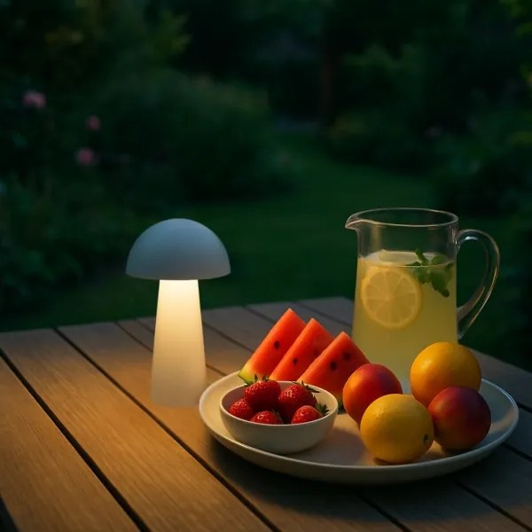 Rabalux 76037 - LED dotyková stmievateľná vonkajšia lampa MIREO 1,5W/5V IP44 1200 mAh USB biela