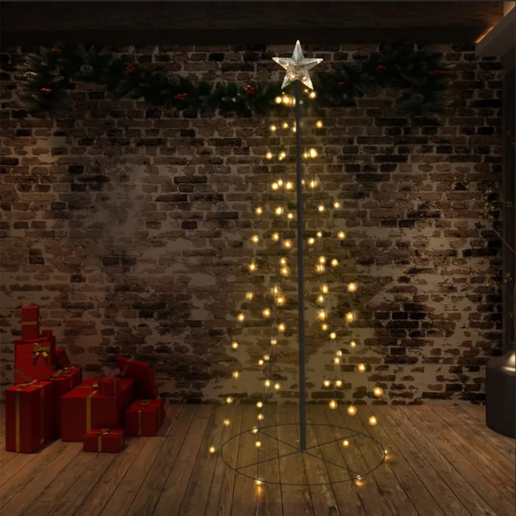 vidaXL Vianočný kužeľový stromček 96 LED diód 72x180 cm interiérový a exteriérový