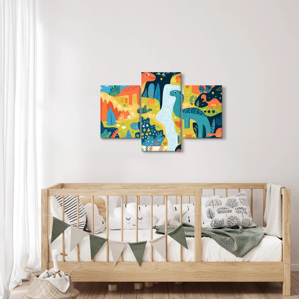 Obraz - Veselí dinosaury (90x60 cm)