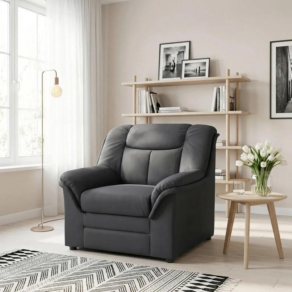 XXXLutz KRESLO, textil, čierna MID.YOU - Online Only obývacie izby - 001776007413