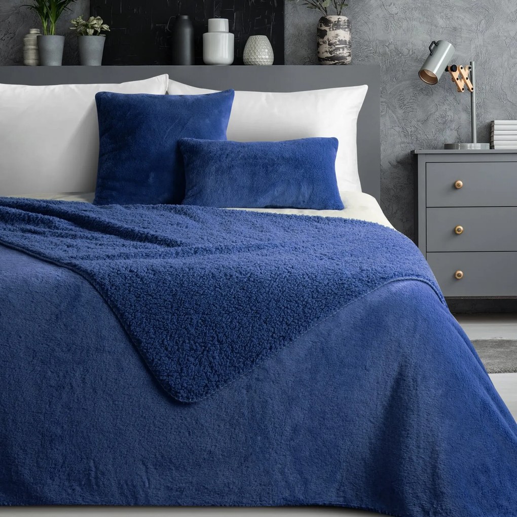 PREHOZ NA POSTEĽ NINA 220X240 CM TMAVOMODRÝ