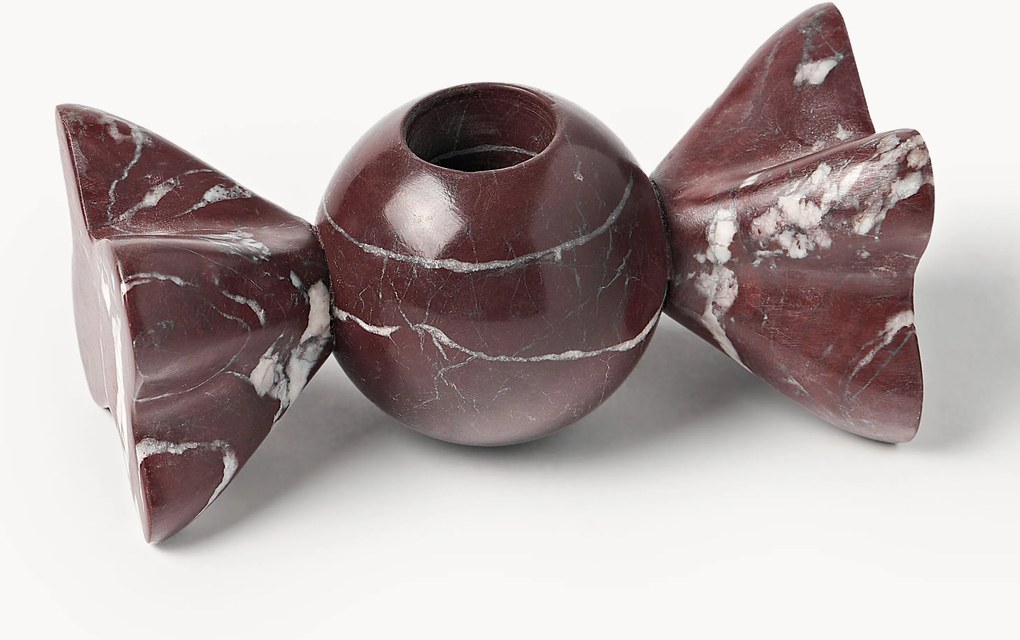 Vianočné svietniky z mramoru Rosso Levanto Cutemas, 2 ks