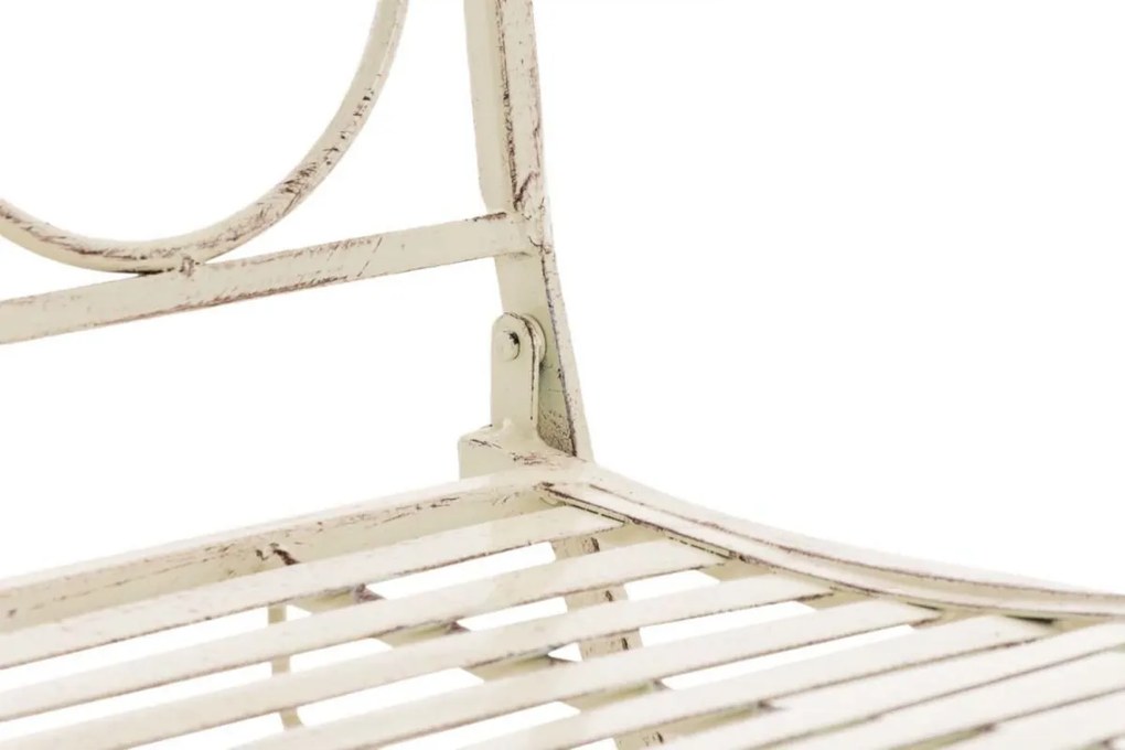 Kovová skladacia stolička Sibell (SET 2 ks) - Krémová antik